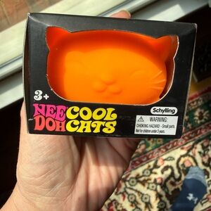 NeeDoh Cool Cats Orange Cat Squeeze Toy - Stress Relief Fidget